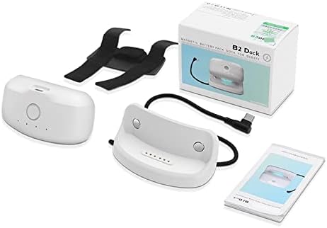 Batter de bateria B2 Dock para pico 4 VR Headset Battery Dock 3 horas Compatível para o Quest Pro Compatível para Quest2