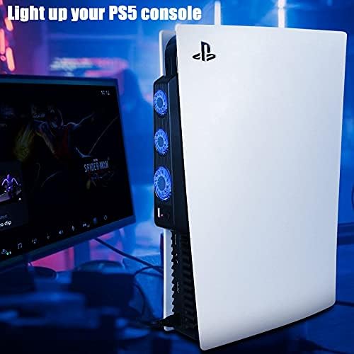 SIKEMAY PS5 REFRIGEM, PS5 CONSOLE REFRIGINE COM PORT USB, COOLER PS5 com três fãs de 6000 velocidades, fã de refrigeração auto-iniciante para PlayStation 5 Console Acessórios