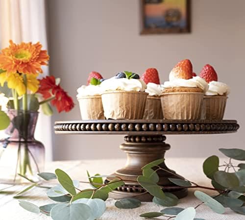 SMAAFIT 12 polegadas de bolo de torta de lama de lama de cedro de 12 polegadas Stand para exibição decorativa de casamento