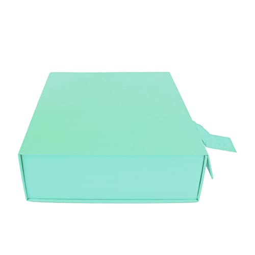 Caixa de presente de caixa reutilizável, caixa de cosméticos Caixa de presente dobrável de cor sólida com tampa de fita Caixa