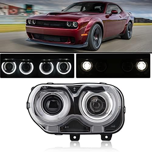 JSKAPA LED FELHE COMPATÍVEL COM DODGE CHALLENGER 2015 2017 2018 2019 2019 BEAM DUAL BURN Turn Signal Lights ASSINAR