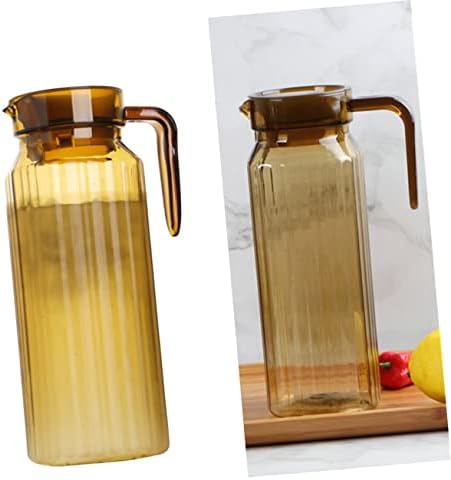 Garrafas de água de upkoch copo de vidro com tampa de copo de copo de copo grande jarra de água com uma tampa de garrafas de chá quente