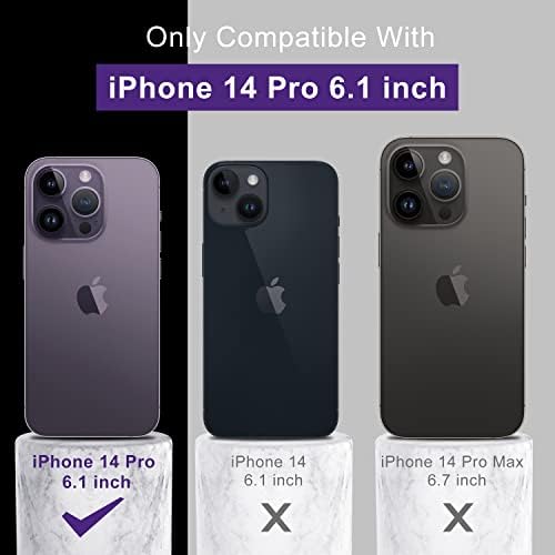 Deenakin iPhone 14 Pro Case com protetor de tela, capa de para -choque de borracha de borracha em gel de silicone flexível suave,