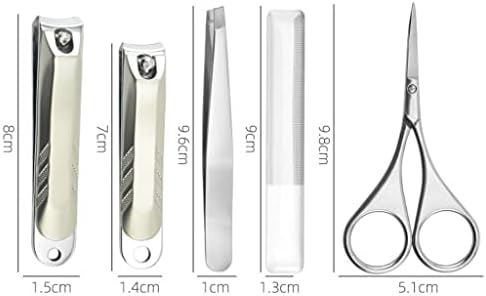 Manicure de ferramenta de unhas grossas Conjunto completo de 7 peças Conjunto de clipper de unhas de aço inoxidável (cor: a, tamanho