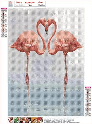 Xiyuekissu diamante kits de pintura, um casal tropical de flamingo de verão com uma pintura de coração do dia do dia