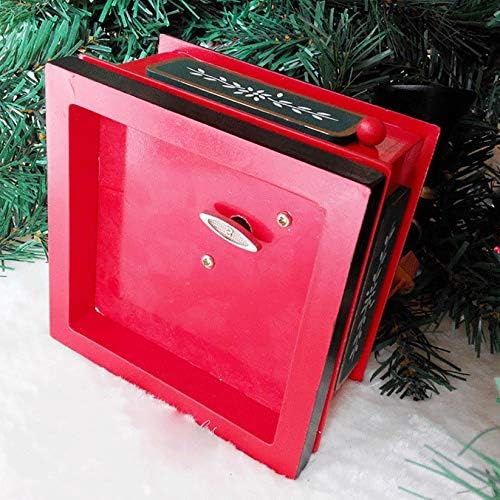Slynsw Christmas Decorations Box de madeira caixa de música decoração de decoração caseira caixa de música