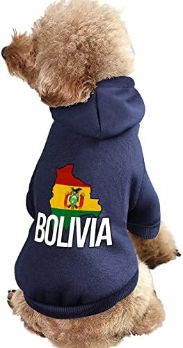 Bolívia mapa e bandeira capuz de animais de estimação macio para cães de cachorro de cães estampados padrões de animais de estimação