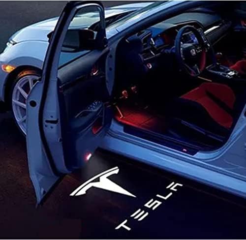 Logotipo de LED da porta do carro para Tesla Modelo 3 Modelo X Modelo Y Luzes de poça bem -vindos bem -vindo acessórios