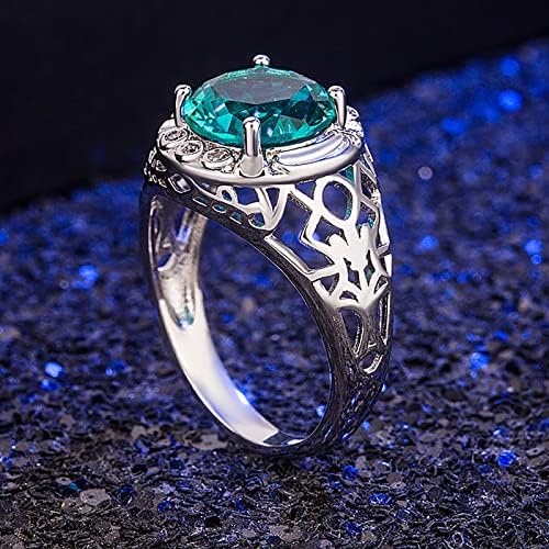 2023 New Women Fulmed Copper Green Zircon Rings Moda Jewellry Rings Fashion