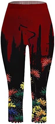 Miashui plus size leggings de outono para mulheres Senhoras Comforto casual Impresso Estreado Cantura alta calças elásticas para