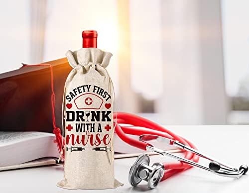 Flyab Nurse Bag Wine Bag Graduation Gifts for Nursing Students Mulheres enfermeiras Bottle Gardey Gift Bag para enfermeira