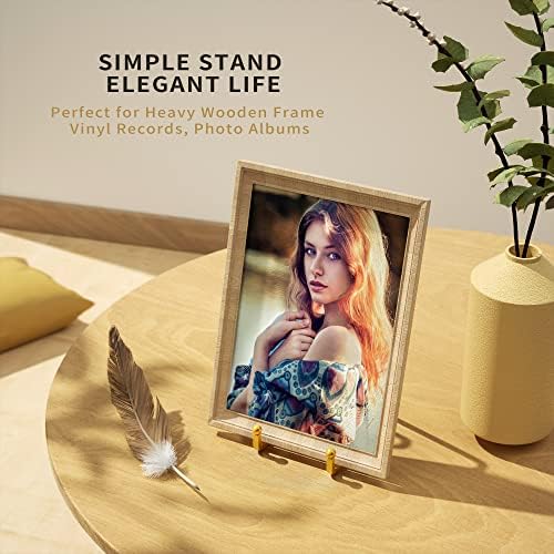 Ipame Plate Stands to Display - 4,5 polegadas Metal Square Wire Display Stand + Picture Frame Stand Holder Holder para