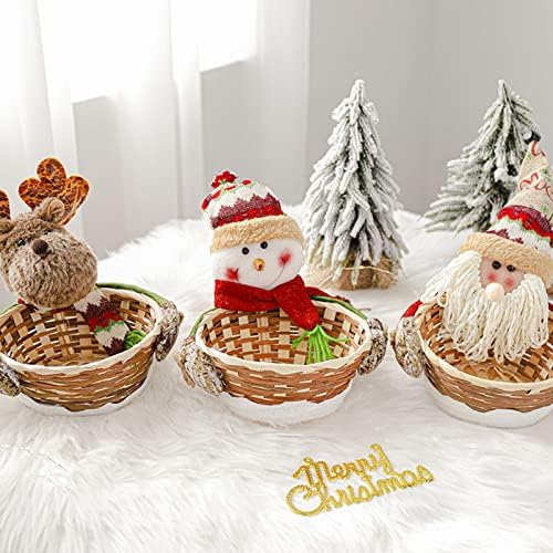Decorações de mesa de natal Bowls de doces fofos Classic rena Decorações de Natal Indoor Fazenda de Fazenda de Fazenda