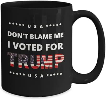 Trump caneca, não me culpe eu votei em Trump, caneca engraçada de declaração de maga em vermelho patriótico, branco e azul 11 ​​oz.