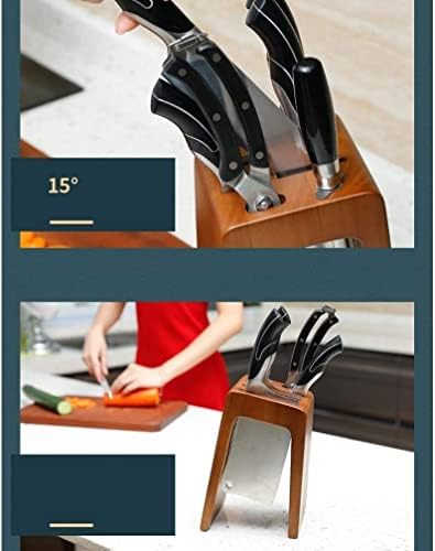 Szcurc Soldador de faca individual Suporte de faca de cozinha suprimentos de cozinha multifuncional Facas de armazenamento Rack do suporte da faca doméstico Rack de madeira do suporte da faca de faca de faca