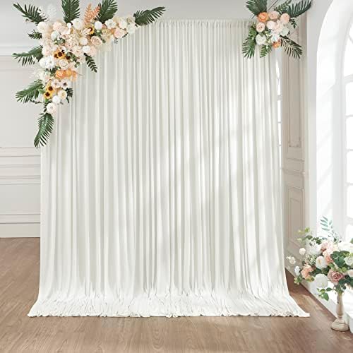 Painéis de cortina de pano de fundo vermelhos de 10ftx10 pés para festas, cortinas de pano de fundo de poliéster sem rugas, suprimentos de decoração para festas de casamento