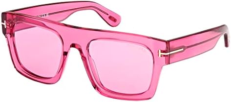 Tom Ford Fausto FT 0711 Ashiny Transparent Fuchsia/Pink 53/20/145 UNisex Sunglasses
