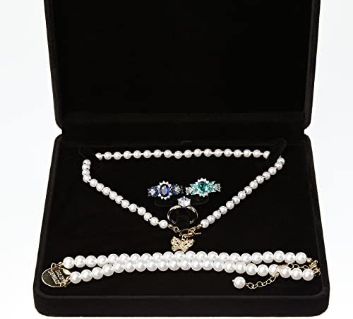 Leture Caixa de Jóias de Veludo, caixa de presente de veludo para a anel de brilho de colar de pulseira
