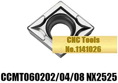 FINCOS CCMT060202/CCMT060204/CCMT060208 NX2525, CCMT original 0602 02/04/08 Inserir carboneto para girar o suporte da ferramenta -: CCMT060204 NX2525)