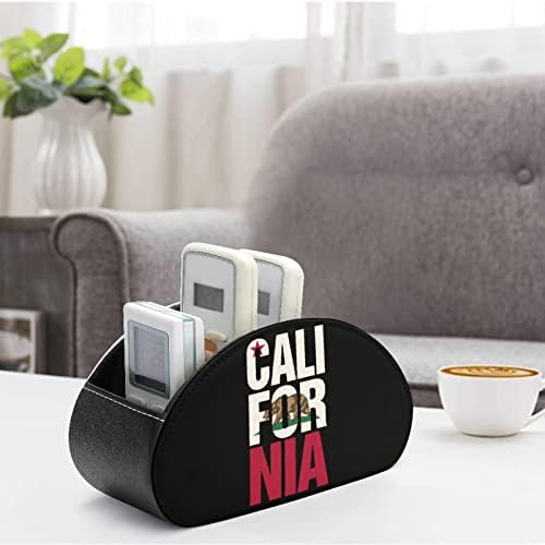 California Bear Remote Control Holder Organizer Box com 5 Compartamentos TV Remote Storage Box for Living Room Quarto Banheiro