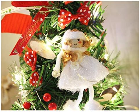Árvore de Natal Artificial Desktop Pequeno Árvore de Natal Mini Árvore de Natal Artificial com Bowknot Little Angel Christmas Tree for Home Ornaments, 9,8 em Holiday Christmas Tree (Cor: Árvore de Natal