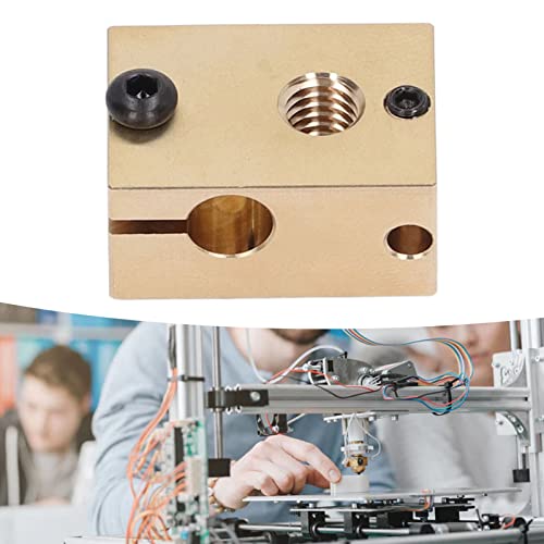 Bloco de calor de impressora HOTEND, Brasão de Brass 3D Bloco de aquecimento Resistência ao desgaste Prático de alta resistência Elasticidade de temperatura forte para impressão