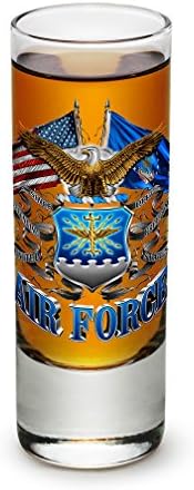 Erazor Bits Us Air Force USAF Double Flag Force Glass com logotipo de 96 tiro de tiro com logotipo