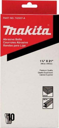 Makita 742301-7 1-1/8 polegadas x 21 polegadas abrasivas cinturões-40 grão