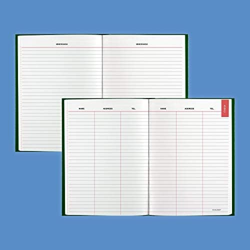 Diário padrão de glance Lembrete diário sem data, 6 x 8,75 x 1 polegada, verde