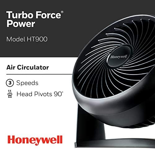Fan Honeywell TurboForce Tower, Black & HT-900 TurboForce Air Circulator Fan preto, pequeno