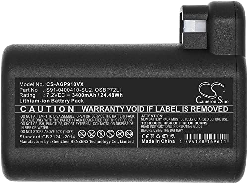 Bateria de substituição de Cameron Sino para AEG RX8-1-4WN, RX9, RX9-1-IBM, RX9-1-SGM, RX9-2-4ANM, RX9-2-4STN, FITS OSBP72LI, S91-0400410-SU2