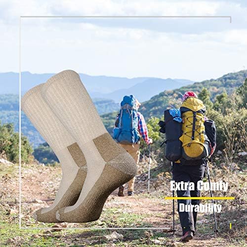 Sox Town Merino Wooding Wicking Wicking Outdoor Hiker Cushion Cushion Socks for Men 4 Pack