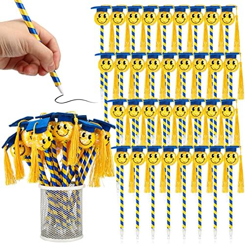 36 PCS Cap de graduação Ballpond Pen Presente Bulk Graduação Favores Favors Sorria