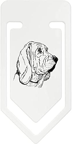 Azeeda 91mm 'Bloodhound Head' grande clipe de papel plástico
