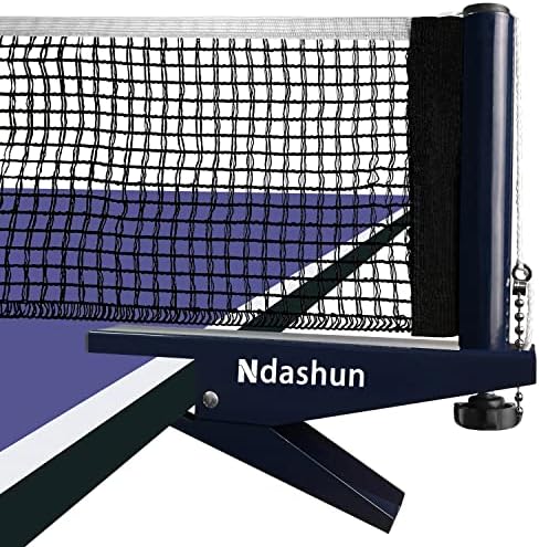 Nede de pingue -pongue Ndashun com grampo, rede profissional de tênis de mesa e conjunto de postagem, malha de prática de treinamento ajustável, equipamento de clipe de suporte portátil, acessórios para externo interno