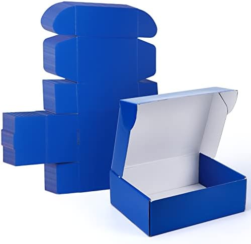Pharege 12x9x4 Blue Shipping Boxes 20 pacote, caixa de correspondência de papelão de papelão de papelão médio para embalagens para pequenas empresas em correspondência presentes