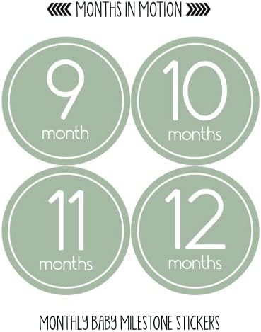 Adesivos mensais do bebê Milestone | Conjunto de adesivo de crescimento do recém -nascido do primeiro ano de 24 meses para