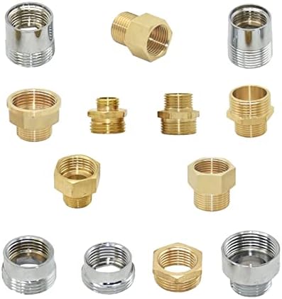 Adaptador de mangueira de jardim Brass 1/2 a 3/4 3/8 1 Conectores rosqueados Manutenção Redução de acessórios para torneiras Coupladores