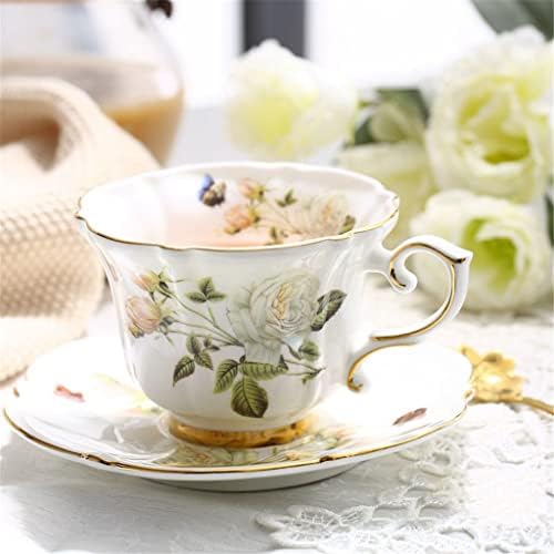 Trexd British Bone China Coffee Cup Set de porcelana Copa de chá conjunto de caneca de cerâmica Coffee de leite copo de leite