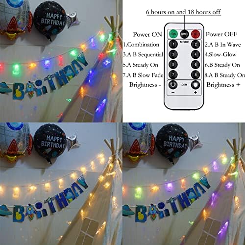 Luzes de mudança de cor para crianças quarto, presentes de aniversário para crianças, 11 pés 20leds Luzes de tenda