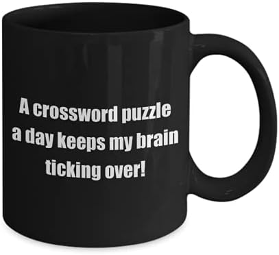 Caneca de café clássica de quebra -cabeças: um quebra -cabeça cruzado por dia mantém o meu. - Ótimo presente para seus amigos