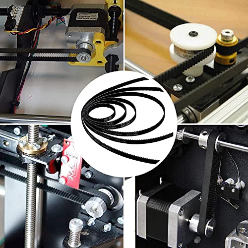 PNZXI 10PCS 400-2GT-6 Comprimento da correia de tempo = 400 mm de largura = 6 mm de borracha de borracha GT2 400mm Cinturão de tempo para impressora 3D