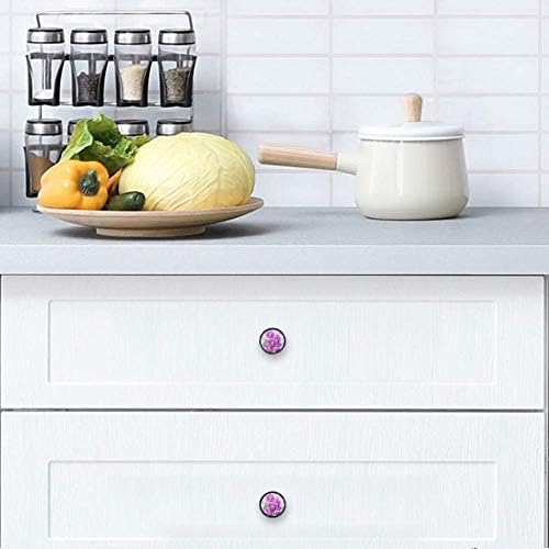 Idealiy Purple Orchid Door gaveta Pull Handle Decoração de móveis para cabine de cozinha penteadeira