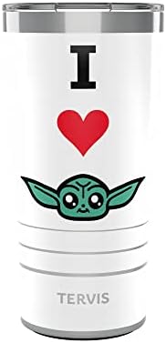 Tervis Traveler Star Wars Mandalorian I Heart Grogu Triple Triple Wall Isolled Tumbler Travel Cup mantém bebidas frias e