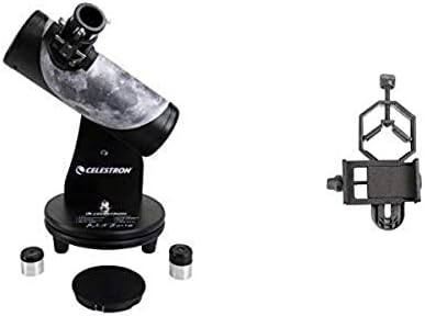Celestron 21024 Firstscope Telescópio com adaptador básico de smartphone 1.25 Capture suas descobertas