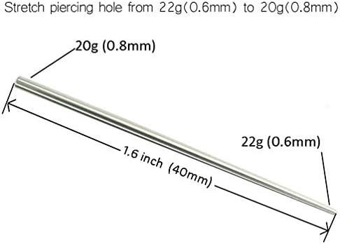 NewKeepsr 20g/18g/16g/14g/12g/10g/8g/6g/4g/2g/0g/00g 316l Aço de aço Pino de inserção para orelha/nariz/umbigo/mamilar/lábio/sobrancelha/sobrancelha,