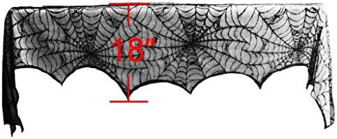 Decorações de Halloween para Housou para Halloween Bats Black Lace Festival Mantle Decor