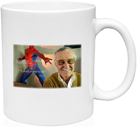 Citação de caneca de café Stan Lee - Não pretenda morrer um presente engraçado da xícara branca