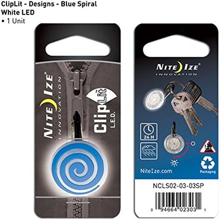 NITE IZE NCLS02-03-03SP Designs cliplit, Spiral Blue