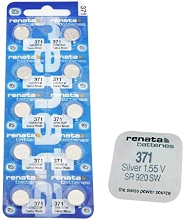 RENATA 371 SR920SW CELULA BATERIA DO CELULO SWISS MADE 1,55V - Pacote de 10